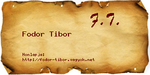 Fodor Tibor névjegykártya